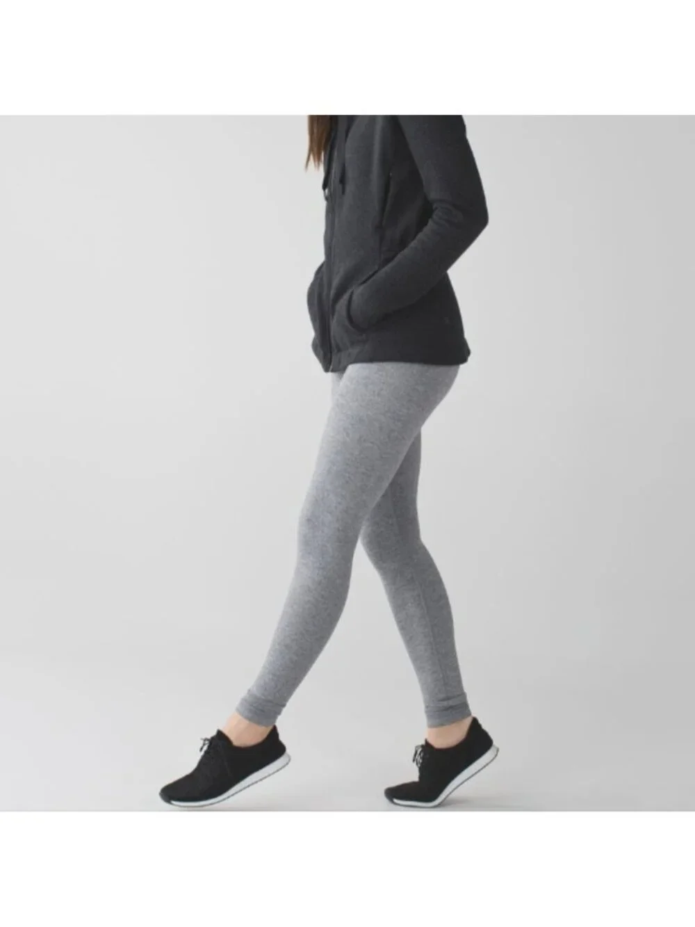 Lululemon Wunder Under Pant Heathered Slate like new condition